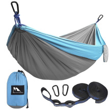 Lightweight Nylon Parachute Hammock Double & Single Portable Hammocks with 2 Tree Straps Camping Hammocks
